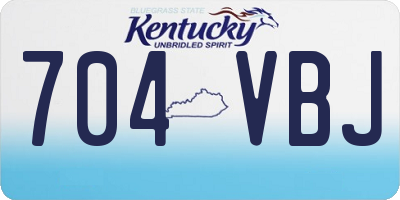 KY license plate 704VBJ