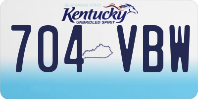 KY license plate 704VBW