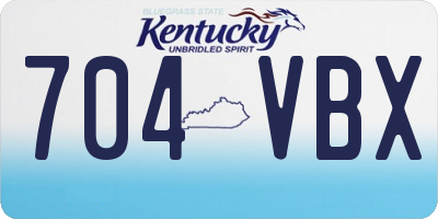 KY license plate 704VBX