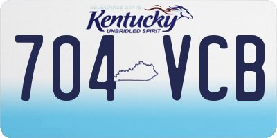 KY license plate 704VCB