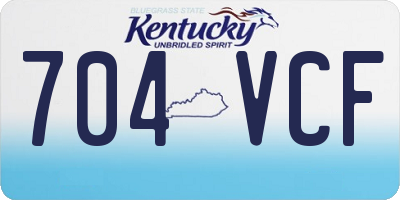 KY license plate 704VCF