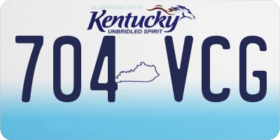 KY license plate 704VCG