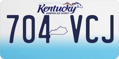 KY license plate 704VCJ