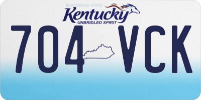 KY license plate 704VCK