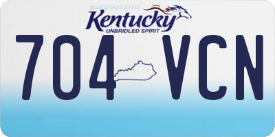KY license plate 704VCN