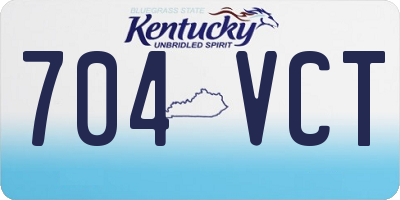 KY license plate 704VCT