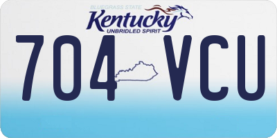 KY license plate 704VCU