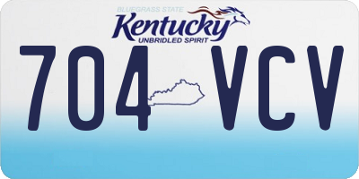 KY license plate 704VCV
