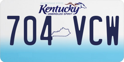 KY license plate 704VCW