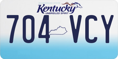 KY license plate 704VCY