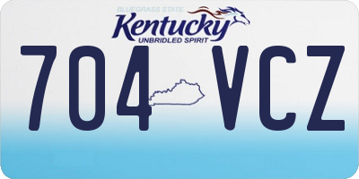 KY license plate 704VCZ