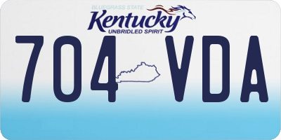 KY license plate 704VDA