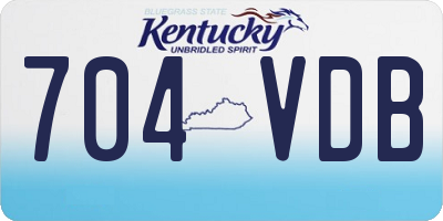 KY license plate 704VDB