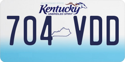 KY license plate 704VDD