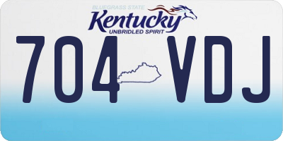 KY license plate 704VDJ
