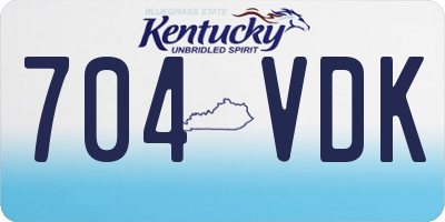 KY license plate 704VDK