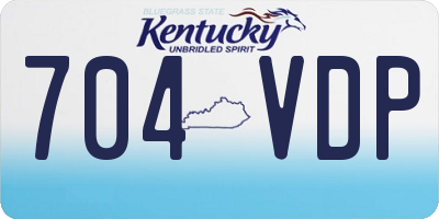KY license plate 704VDP