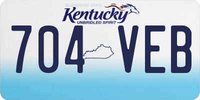 KY license plate 704VEB