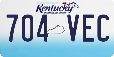 KY license plate 704VEC