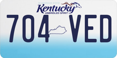 KY license plate 704VED