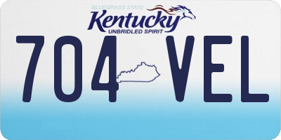 KY license plate 704VEL