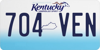 KY license plate 704VEN