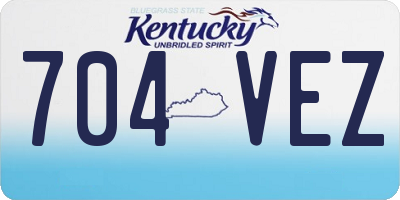 KY license plate 704VEZ