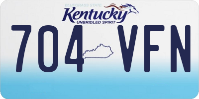 KY license plate 704VFN