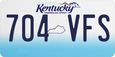 KY license plate 704VFS