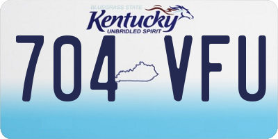 KY license plate 704VFU