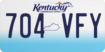 KY license plate 704VFY