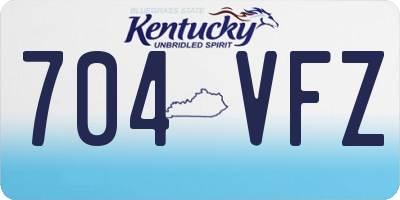 KY license plate 704VFZ