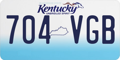 KY license plate 704VGB