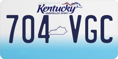 KY license plate 704VGC