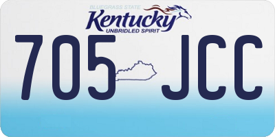 KY license plate 705JCC