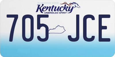 KY license plate 705JCE