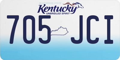 KY license plate 705JCI