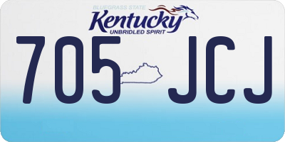 KY license plate 705JCJ