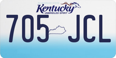 KY license plate 705JCL