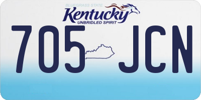 KY license plate 705JCN