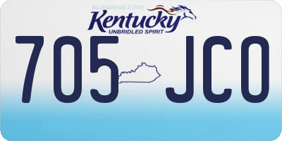 KY license plate 705JCO