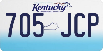 KY license plate 705JCP