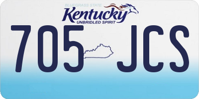 KY license plate 705JCS