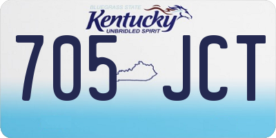 KY license plate 705JCT