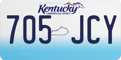 KY license plate 705JCY