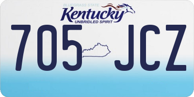 KY license plate 705JCZ