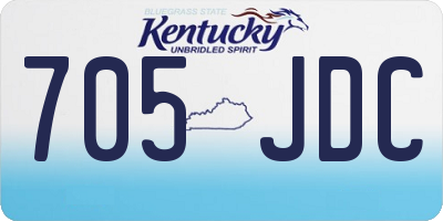 KY license plate 705JDC