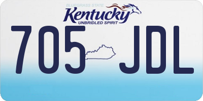 KY license plate 705JDL