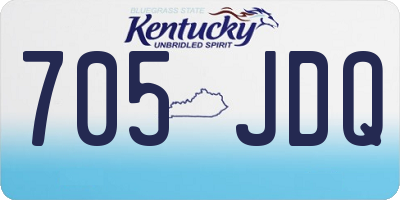 KY license plate 705JDQ