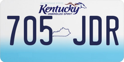 KY license plate 705JDR